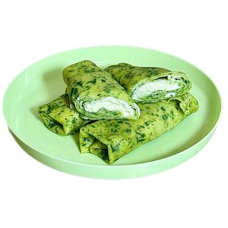 Naleśniki szpinakowe z serkiem śmietankowym