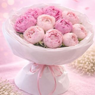 Bukiet z piwoniami ( 10 sztuk)