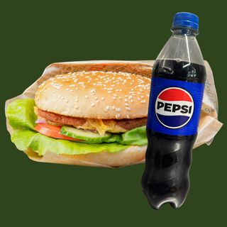 Cheeseburger + Pepsi 500ml