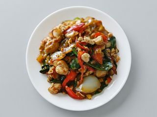 Wołowina z grzybami i warzywami