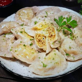 Pierogi z indykiem na mące pełnoziarnistej