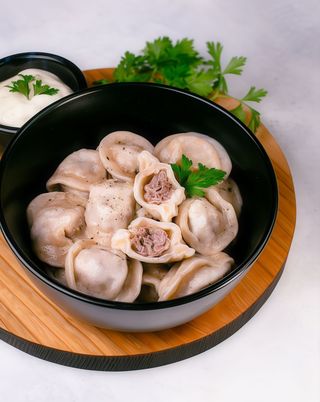 Pelmeni z wieprzowiną i wołowiną