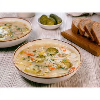 Zupa ogórkowa z kurczakiem