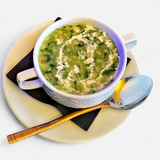 MUSHROOM PALAK SOUP 
