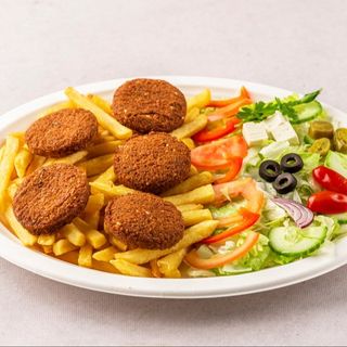 Zestaw na talerz falafel