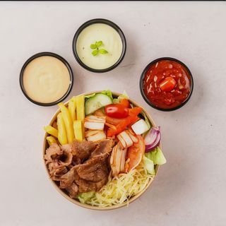 Planet bowl z serowymi krążkami