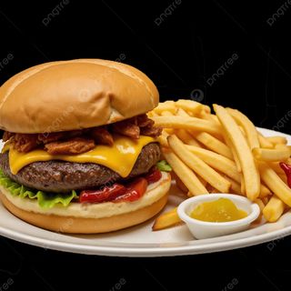 Cheese Burger + frytki