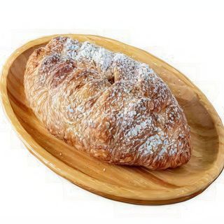 Croissant z truskawkami i czekoladą