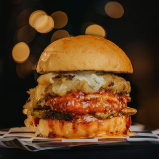 Hot honey chicken burger