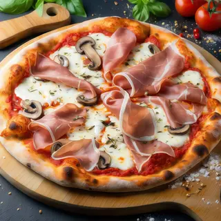 Cotto e funghi