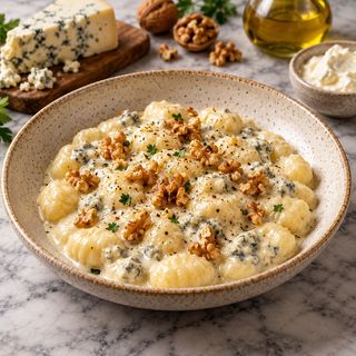 Gnocchi con crema di gorgonzola