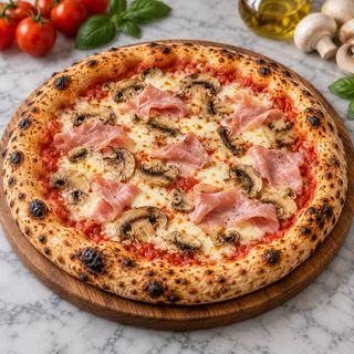 Cotto e funghi