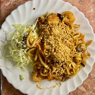 Makaron udon z krewetkami