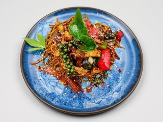 Pad kee mao z krewetkami