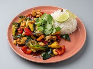 Cashewnut z krewetkami