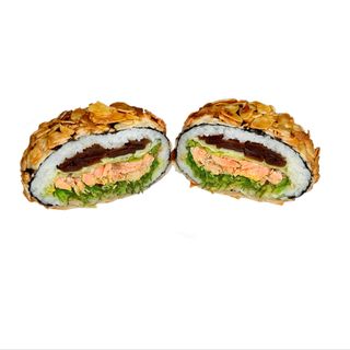 Sushi burger z pieczonym łososiem