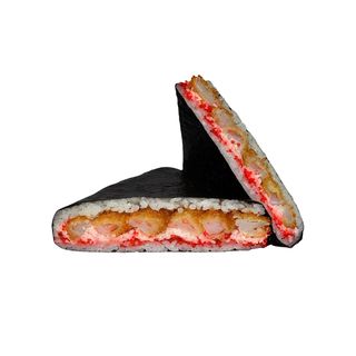 Sushi kanapka Onigirazu z krewetką w tempurze