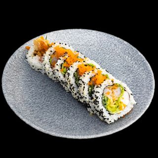 Uramaki z krewetkami w tempurze
