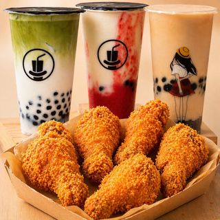Bubble tea no Kurczak set