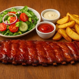 Żeberka wieprzowe w sosie BBQ | 1KG JEDZENIA