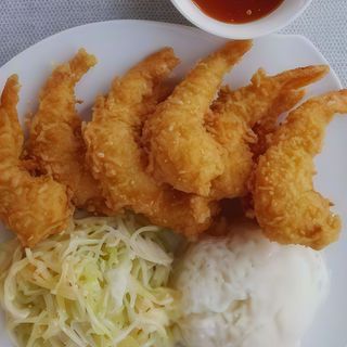 Zestaw z krewetkami w sosie słodko-kwaśnym 7 szt.