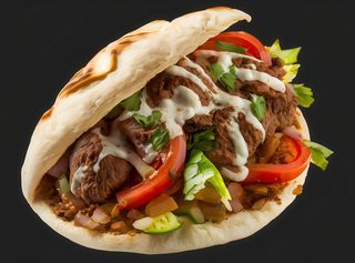 Kebab w bułce bez surówki