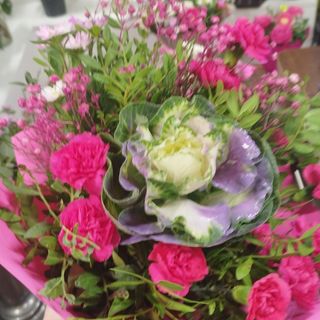 bukiet z ozdobną kapusta 