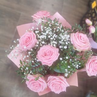 Bukiet z róż różowych