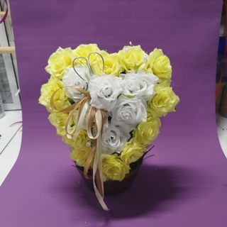 Serce w donicy obciążonej 