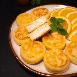 Placuszki twarogowe na przepiórczych jajkach ze skórką pomarańczową (6 szt.)