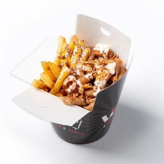 Box frytkami ser feta L