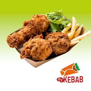 Stripsy z kurczaka i frytki