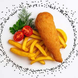 Stożkorożek z szynką i serem