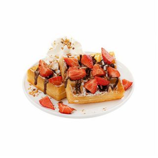 Gofr z bitą śmietaną i dodatkami do wyboru 180 g