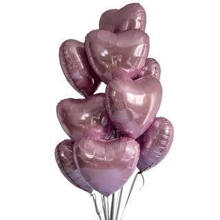 Zestaw HEART różowy 9szt