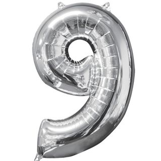 Balon foliowy 92cm srebrny 9