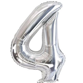 Balon foliowy 92cm srebrny 4