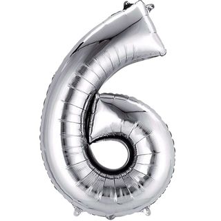 Balon foliowy 92cm srebrny 6