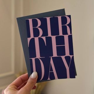 Kartka BIRTHDAY blue