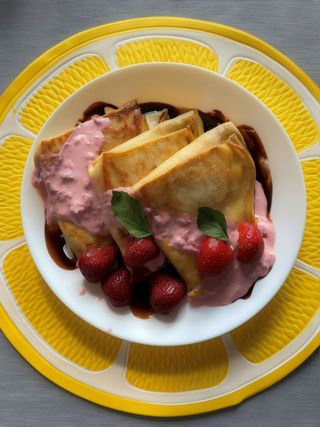 Naleśniki z serem na słodko