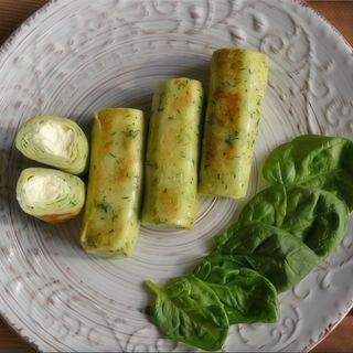 Naleśniki szpinakowe z serkiem na/c