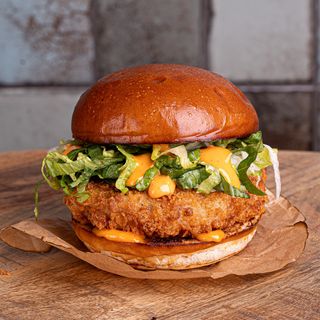 Crispy Panko Shrimp Burger