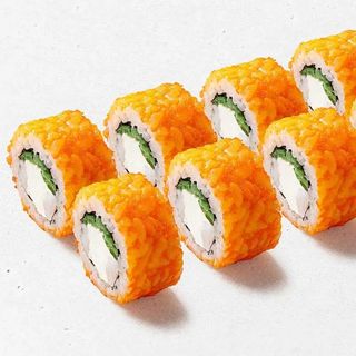 Filadelfia w masago z krewetkami z grill