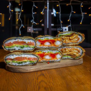 Burger z łososiem
