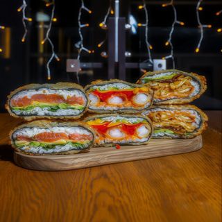 Burger z łososiem grillowanym