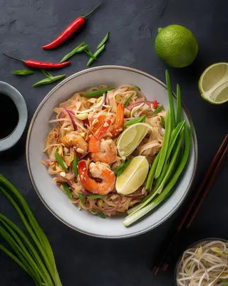 Padthai z krewetkami