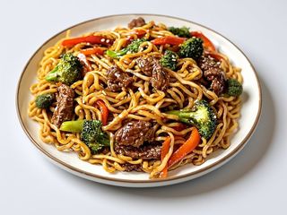 Makaron chiński z krewetkami