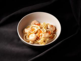 Makaron tagliatelle z krewetkami