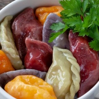 Pierogi z bryndzą i łososiem