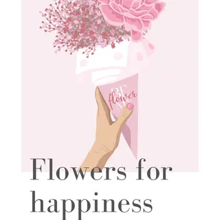 FIRMOWA KARTKA "FLOWERS FOR HAPPINESS"